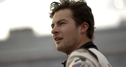 LAS VEGAS, NEVADA - OCTOBER 13: Connor Mosack, driver of the #24 Comprehensive Cancer Centers Toyota, looks on during qualifying for the NASCAR Xfinity Series Alsco Uniforms 302 at Las Vegas Motor Speedway on October 13, 2023 in Las Vegas, Nevada. (Photo by Sean Gardner/Getty Images) | Getty Images