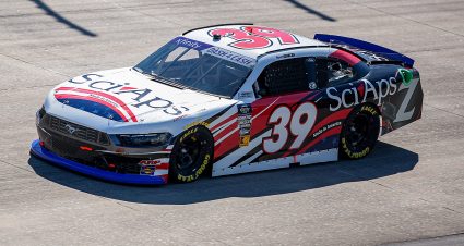 DOVER, DELAWARE - APRIL 26: Ryan Sieg, driver of the #39 Sci Aps Ford, drives during practice for NASCAR Xfinity Series BetRivers 200 at Dover International Speedway on April 26, 2024 in Dover, Delaware. (Photo by James Gilbert/Getty Images) | Getty Images