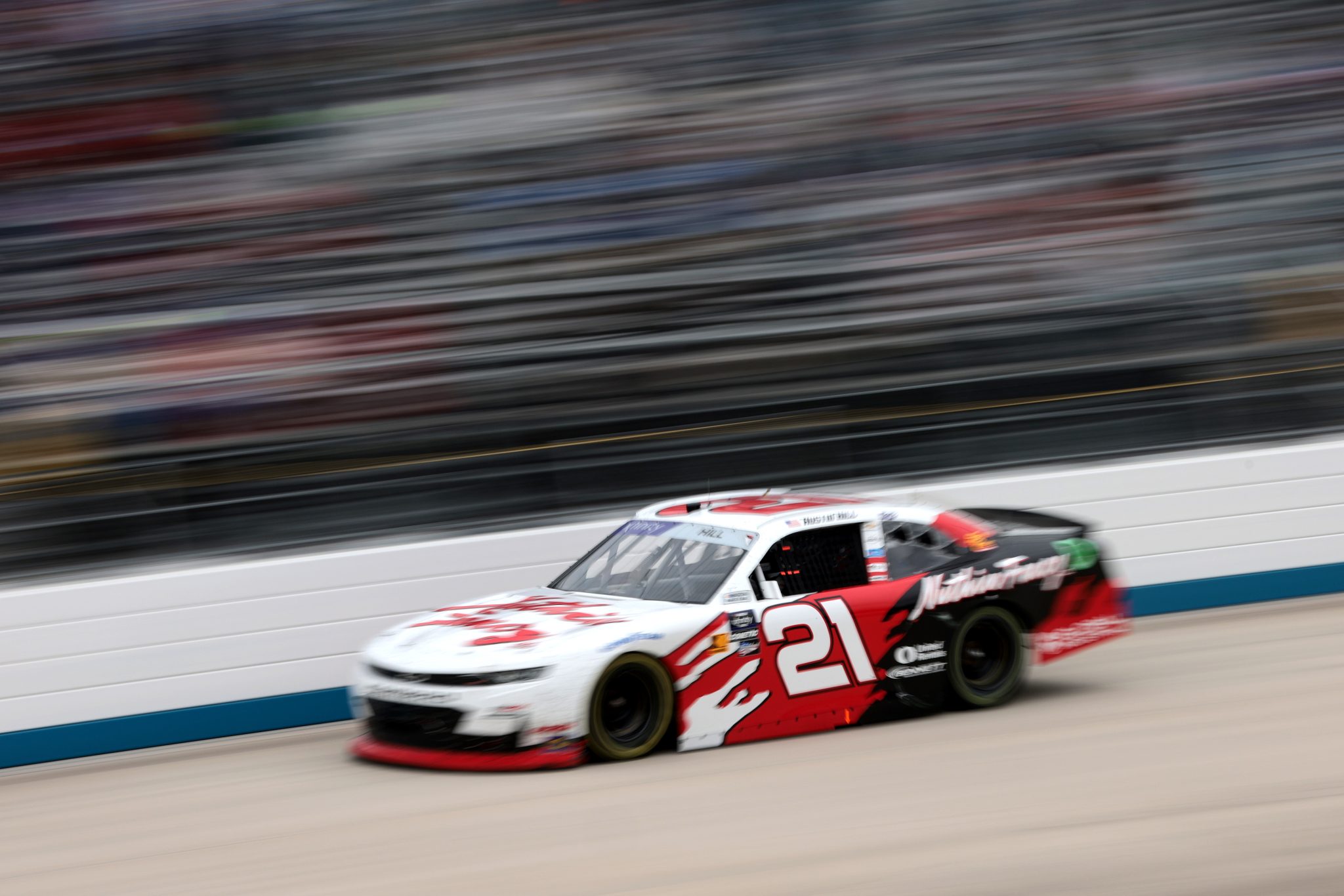 DOVER, DELAWARE - APRIL 27: Austin Hill, driver of the #21 Nuthin Fancy Collection Chevrolet, drives during the NASCAR Xfinity Series BetRivers 200 at Dover International Speedway on April 27, 2024 in Dover, Delaware. (Photo by James Gilbert/Getty Images) | Getty Images