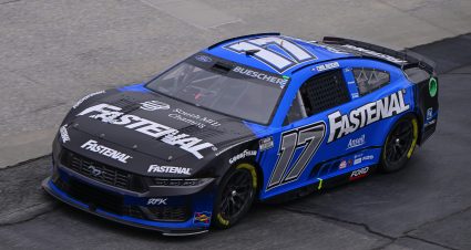 DOVER, DELAWARE - APRIL 27: Chris Buescher, driver of the #17 Fastenal Ford, drives during practice for the NASCAR Cup Series Würth 400 at Dover International Speedway on April 27, 2024 in Dover, Delaware. (Photo by Logan Riely/Getty Images) | Getty Images