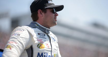 DOVER, DELAWARE - APRIL 28: Noah Gragson, driver of the #10 MillerTech Ford, waits on the grid prior to the NASCAR Cup Series Würth 400 at Dover International Speedway on April 28, 2024 in Dover, Delaware. (Photo by James Gilbert/Getty Images) | Getty Images