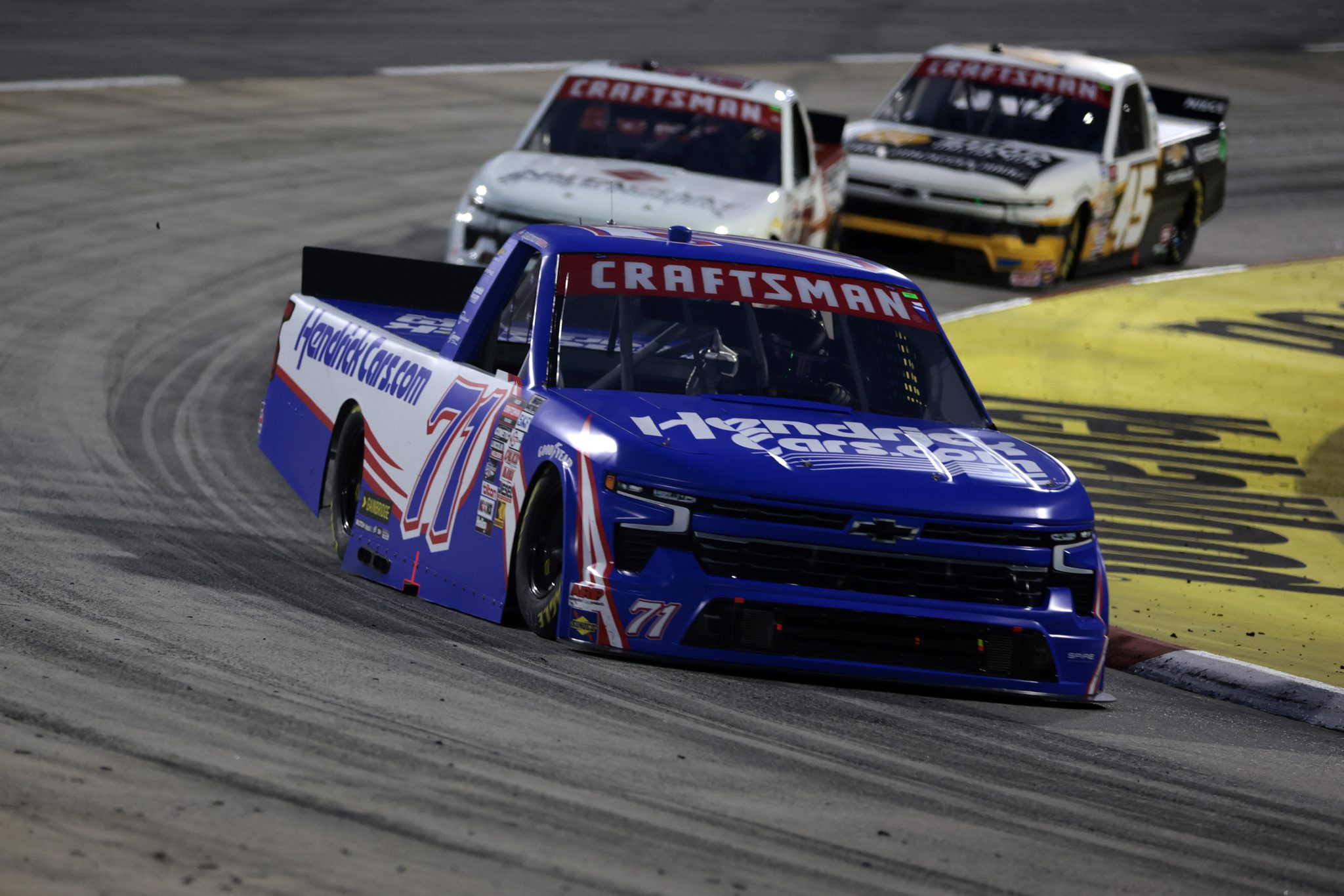 MARTINSVILLE, VIRGINIA - APRIL 05: Rajah Caruth, driver of the #71 HendrickCars.com Chevrolet, drives during the NASCAR Craftsman Long John Silver's 200 at Martinsville Speedway on April 05, 2024 in Martinsville, Virginia. (Photo by James Gilbert/Getty Images) | Getty Images