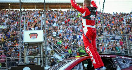 MARTINSVILLE, VIRGINIA - APRIL 07: William Byron, driver of the #24 Axalta Ruby Chevrolet, celebrates after winning the NASCAR Cup Series Cook Out 400 at Martinsville Speedway on April 07, 2024 in Martinsville, Virginia. (Photo by Jared C. Tilton/Getty Images) | Getty Images