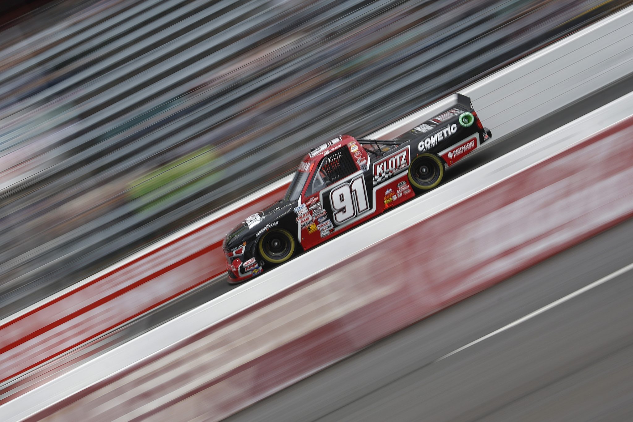 NORTH WILKESBORO, NORTH CAROLINA - MAY 17: Jack Wood, driver of the #91 Cometic Gasket/Klotz Chevrolet, during practice for the NASCAR Craftsman Truck Series Wright Brand 250 at North Wilkesboro Speedway on May 17, 2024 in North Wilkesboro, North Carolina. (Photo by Sean Gardner/Getty Images) | Getty Images