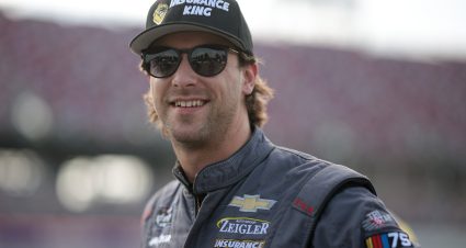 TALLADEGA, ALABAMA - APRIL 19: Josh Bilicki, driver of the #92 Insurance King Chevrolet, looks on during qualifying for the NASCAR Xfinity Series  Ag-Pro 300 at Talladega Superspeedway on April 19, 2024 in Talladega, Alabama. (Photo by James Gilbert/Getty Images) | Getty Images
