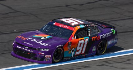 CONCORD, NORTH CAROLINA - MAY 24: Kyle Weatherman, driver of the #91 MyRadar/DriveSmartWarranty.com Chevrolet, drives during qualifying for the NASCAR Xfinity Series BetMGM 300 at Charlotte Motor Speedway on May 24, 2024 in Concord, North Carolina. (Photo by Jared C. Tilton/Getty Images) | Getty Images