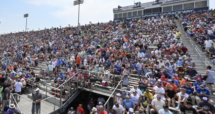 MADISON, ILLINOIS - JUNE 04: A general view of NASCAR fans in the grandstands during the NASCAR Cup Series Enjoy Illinois 300 at WWT Raceway on June 04, 2023 in Madison, Illinois. (Photo by Jeff Curry/Getty Images) | Getty Images