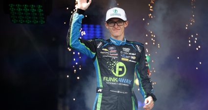 RICHMOND, VIRGINIA - MARCH 30: Parker Retzlaff, driver of the #31 FUNKAWAY Chevrolet, waves to fans as he walks onstage during driver intros prior to the NASCAR Xfinity Series ToyotaCare 250 at Richmond Raceway on March 30, 2024 in Richmond, Virginia. (Photo by Alex Slitz/Getty Images) | Getty Images