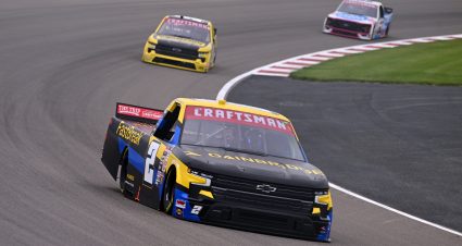 MADISON, ILLINOIS - MAY 31: Nick Sanchez, driver of the #2 Gainbridge Chevrolet, drives during practice for the NASCAR Craftsman Truck Series Toyota 200 at WWT Raceway on May 31, 2024 in Madison, Illinois. (Photo by Logan Riely/Getty Images) | Getty Images