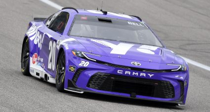 KANSAS CITY, KANSAS - MAY 04: Christopher Bell, driver of the #20 Yahoo! Toyota, drives during practice for the NASCAR Cup Series AdventHealth 400 at Kansas Speedway on May 04, 2024 in Kansas City, Kansas. (Photo by Logan Riely/Getty Images) | Getty Images