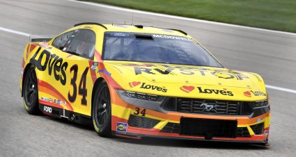 Michael McDowell’s 2024 #34 Love’s Travel Stops Ford paint scheme.