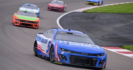 Kyle Larson’s 2024 #5 HendrickCars.com Chevrolet paint scheme.