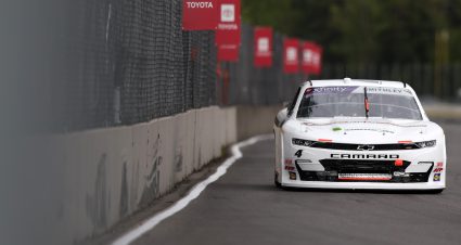 PORTLAND, OREGON - JUNE 01: Garrett Smithley, driver of the #4 Dozer Winch Chevrolet, drives during qualifying for the NASCAR Xfinity Series Pacific Office Automation 147 at Portland International Raceway on June 01, 2024 in Portland, Oregon. (Photo by Meg Oliphant/Getty Images) | Getty Images