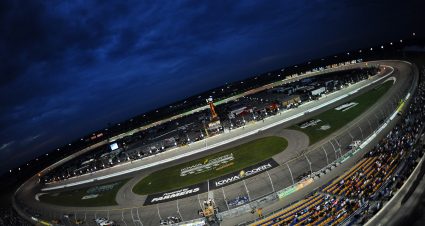 NEWTON, IOWA. - JULY 11: A general view of race action during the American Ethanol 200 at Iowa Speedway on July 11, 2014 in Newton, Iowa. (Photo by Rainier Ehrhardt/NASCAR via Getty Images)