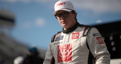 MARTINSVILLE, VIRGINIA - APRIL 05: Sheldon Creed, driver of the #18 Friends of Jaclyn Foundation Toyota, waits on the grid during practice for the NASCAR Xfinity Series DUDE Wipes 250 at Martinsville Speedway on April 05, 2024 in Martinsville, Virginia. (Photo by James Gilbert/Getty Images) | Getty Images