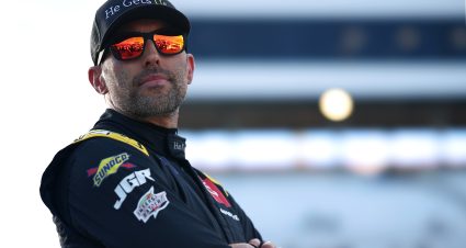 MARTINSVILLE, VIRGINIA - APRIL 05: Aric Almirola, driver of the #20 He Gets Us Toyota, looks on during qualifying for the NASCAR Xfinity Series DUDE Wipes 250 at Martinsville Speedway on April 05, 2024 in Martinsville, Virginia. (Photo by Jared C. Tilton/Getty Images) | Getty Images