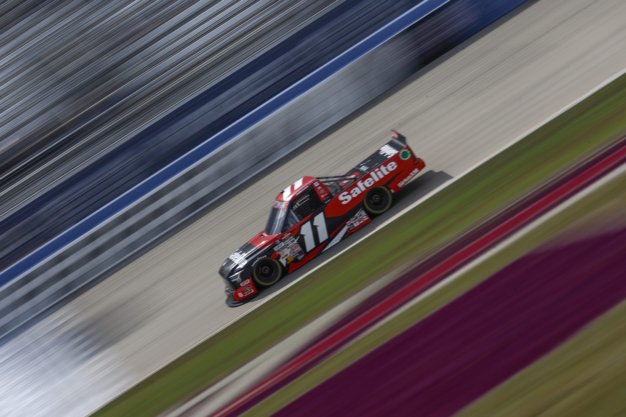 LEBANON, TENNESSEE - JUNE 28: Corey Heim, driver of the #11 Safelite Toyota, drives during practice for the NAStruck Craftsman Truck Series Rackley Roofing 200 at Nashville Superspeedway on June 28, 2024 in Lebanon, Tennessee. (Photo by Sean Gardner/Getty Images) | Getty Images