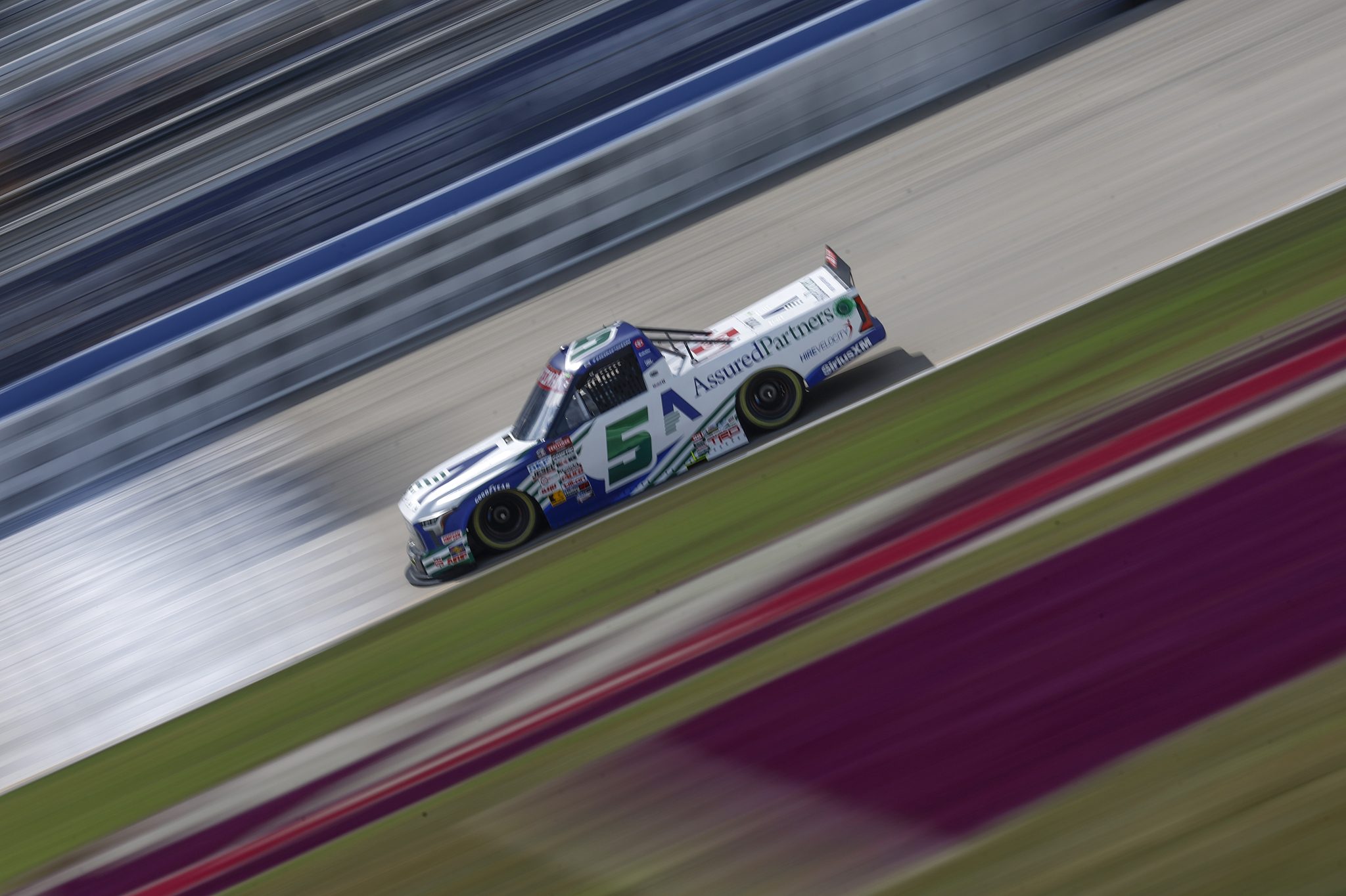 LEBANON, TENNESSEE - JUNE 28: Dean Thompson, driver of the #5 Assured Partners Toyota, drives during practice for the NAStruck Craftsman Truck Series Rackley Roofing 200 at Nashville Superspeedway on June 28, 2024 in Lebanon, Tennessee. (Photo by Sean Gardner/Getty Images) | Getty Images
