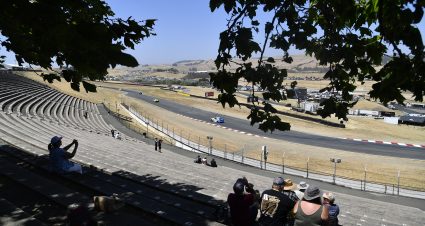 SONOMA, CALIFORNIA - JUNE 07: NASCAR fans look on during practice for the NASCAR Cup Series Toyota/Save Mart 350 at Sonoma Raceway on June 07, 2024 in Sonoma, California. (Photo by Logan Riely/Getty Images) | Getty Images