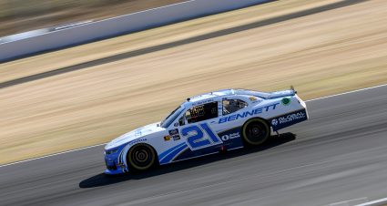 SONOMA, CALIFORNIA - JUNE 08: Austin Hill, driver of the #21 Bennett Transportation Chevrolet, drives during the NASCAR Xfinity Series Zip Buy Now, Pay Later 250 at Sonoma Raceway on June 08, 2024 in Sonoma, California. (Photo by Meg Oliphant/Getty Images) | Getty Images