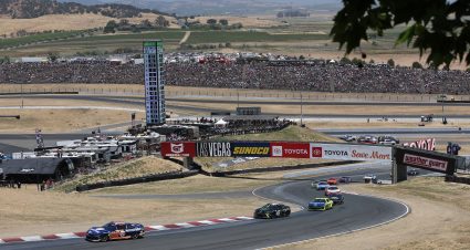 SONOMA, CALIFORNIA - JUNE 09: Joey Logano, driver of the #22 Autotrader Ford, leads the field to start the NASCAR Cup Series Toyota/Save Mart 350 at Sonoma Raceway on June 09, 2024 in Sonoma, California. (Photo by Meg Oliphant/Getty Images) | Getty Images