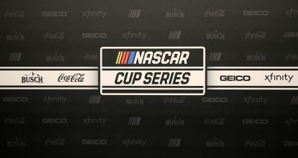 NASHVILLE, TENNESSEE - DECEMBER 05: A view of the new NASCAR Cup Series logo with Premier Partners Busch Beer, Coca-Cola, GEICO and Xfinity on December 05, 2019 in Nashville, Tennessee. (Photo by Chris Graythen/Getty Images) | Getty Images