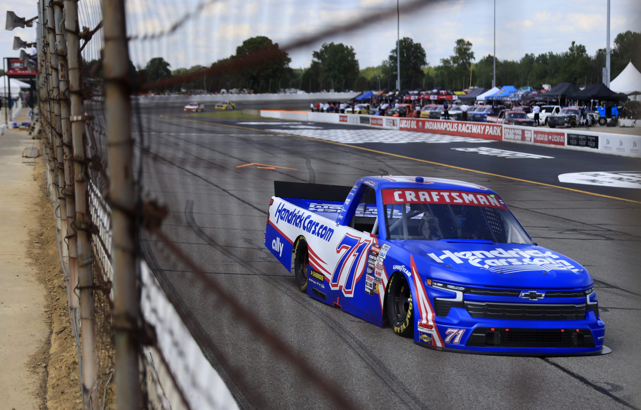 INDIANAPOLIS, INDIANA - JULY 19: Rajah Caruth, driver of the #71 HendrickCars.com Chevrolet, drives during qualifying for the NASCAR Craftsman Truck Series TSport 200 at Indianapolis Raceway Park on July 19, 2024 in Indianapolis, Indiana. (Photo by Justin Casterline/Getty Images) | Getty Images
