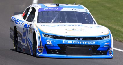 INDIANAPOLIS, INDIANA - JULY 20: Austin Hill, driver of the #21 Bennett Transportation Chevrolet, drives during qualifying for the NASCAR Xfinity Series Pennzoil 250 at Indianapolis Motor Speedway on July 20, 2024 in Indianapolis, Indiana. (Photo by Justin Casterline/Getty Images) | Getty Images