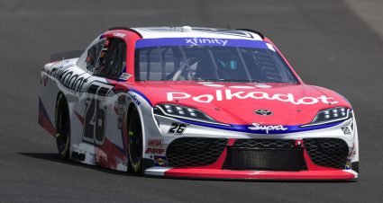 INDIANAPOLIS, INDIANA - JULY 20: Conor Daly, driver of the #26 Polkadot Toyota, drives during qualifying for the NASCAR Xfinity Series Pennzoil 250 at Indianapolis Motor Speedway on July 20, 2024 in Indianapolis, Indiana. (Photo by Justin Casterline/Getty Images) | Getty Images