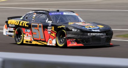 INDIANAPOLIS, INDIANA - JULY 20: Jeremy Clements, driver of the #51 Wings Etc Grill & Pub Chevrolet, drives a damaged car during the NASCAR Xfinity Series Pennzoil 250 at Indianapolis Motor Speedway on July 20, 2024 in Indianapolis, Indiana. (Photo by Justin Casterline/Getty Images) | Getty Images