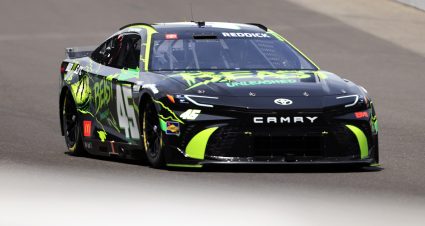 INDIANAPOLIS, INDIANA - JULY 20: Tyler Reddick, driver of the #45 The Beast Unleashed Toyota, drives during qualifying for the NASCAR Cup Series Brickyard 400 at Indianapolis Motor Speedway on July 20, 2024 in Indianapolis, Indiana. (Photo by Justin Casterline/Getty Images) | Getty Images