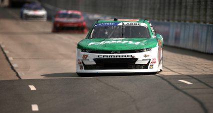CHICAGO, ILLINOIS - JULY 06: Alex Labbe, driver of the #07 Flood Brothers Chevrolet, drives during practice for the NASCAR Xfinity Series The Loop 110 at Chicago Street Course on July 06, 2024 in Chicago, Illinois. (Photo by James Gilbert/Getty Images) | Getty Images