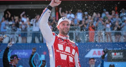 CHICAGO, ILLINOIS - JULY 06: Shane Van Gisbergen, driver of the #97 WeatherTech Chevrolet, celebrates after winning the NASCAR Xfinity Series The Loop 110 at Chicago Street Course on July 06, 2024 in Chicago, Illinois. (Photo by James Gilbert/Getty Images) | Getty Images
