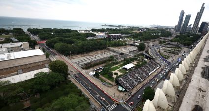 CHICAGO, ILLINOIS - JULY 07: A general view of racing during the NASCAR Cup Series Grant Park 165 at Chicago Street Course on July 07, 2024 in Chicago, Illinois. (Photo by Jared C. Tilton/Getty Images) | Getty Images