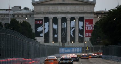 CHICAGO, ILLINOIS - JULY 07: A general view of racing during the NASCAR Cup Series Grant Park 165 at Chicago Street Course on July 07, 2024 in Chicago, Illinois. (Photo by James Gilbert/Getty Images) | Getty Images