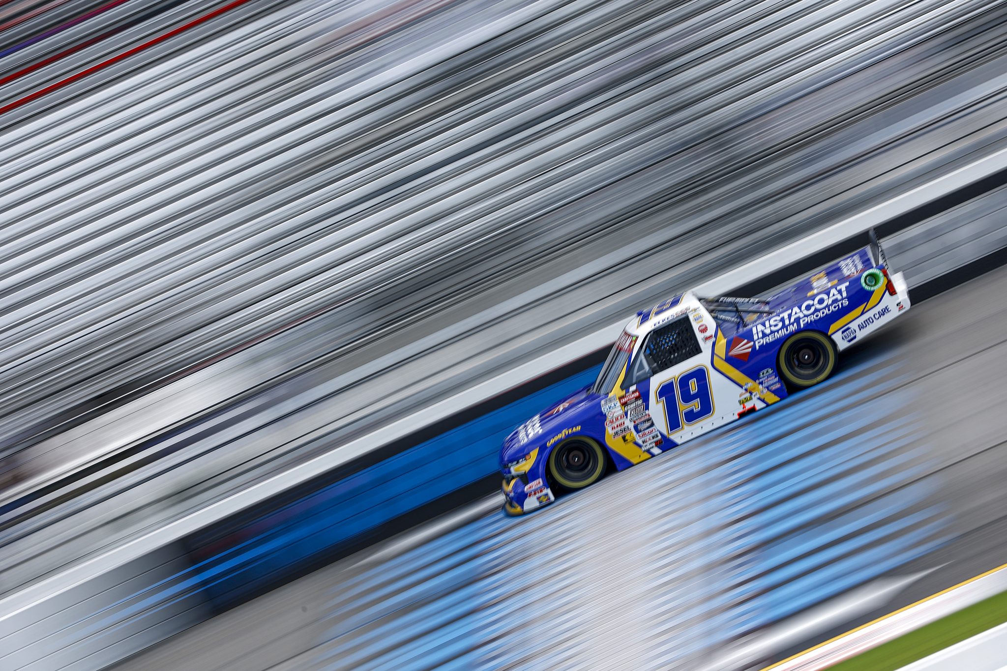 RICHMOND, VIRGINIA - AUGUST 10: Christian Eckes, driver of the #19 Instacoat Premium Products Chevrolet, drives during practice for the NASCAR Craftsman Truck Series Clean Harbors 250 at Richmond Raceway on August 10, 2024 in Richmond, Virginia. (Photo by Sean Gardner/Getty Images) | Getty Images