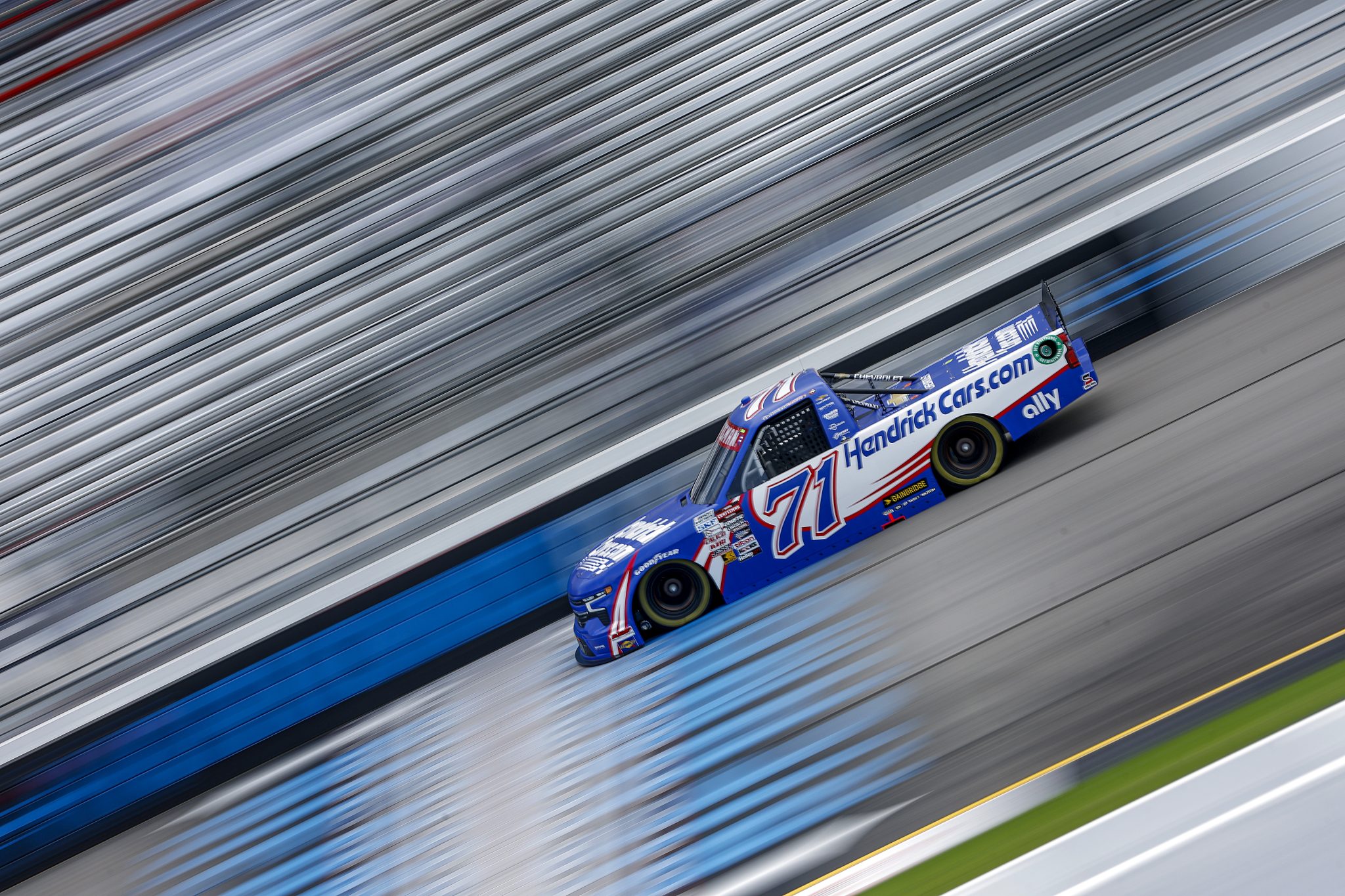 RICHMOND, VIRGINIA - AUGUST 10: Rajah Caruth, driver of the #71 HendrickCars.com Chevrolet, drives during practice for the NASCAR Craftsman Truck Series Clean Harbors 250 at Richmond Raceway on August 10, 2024 in Richmond, Virginia. (Photo by Sean Gardner/Getty Images) | Getty Images