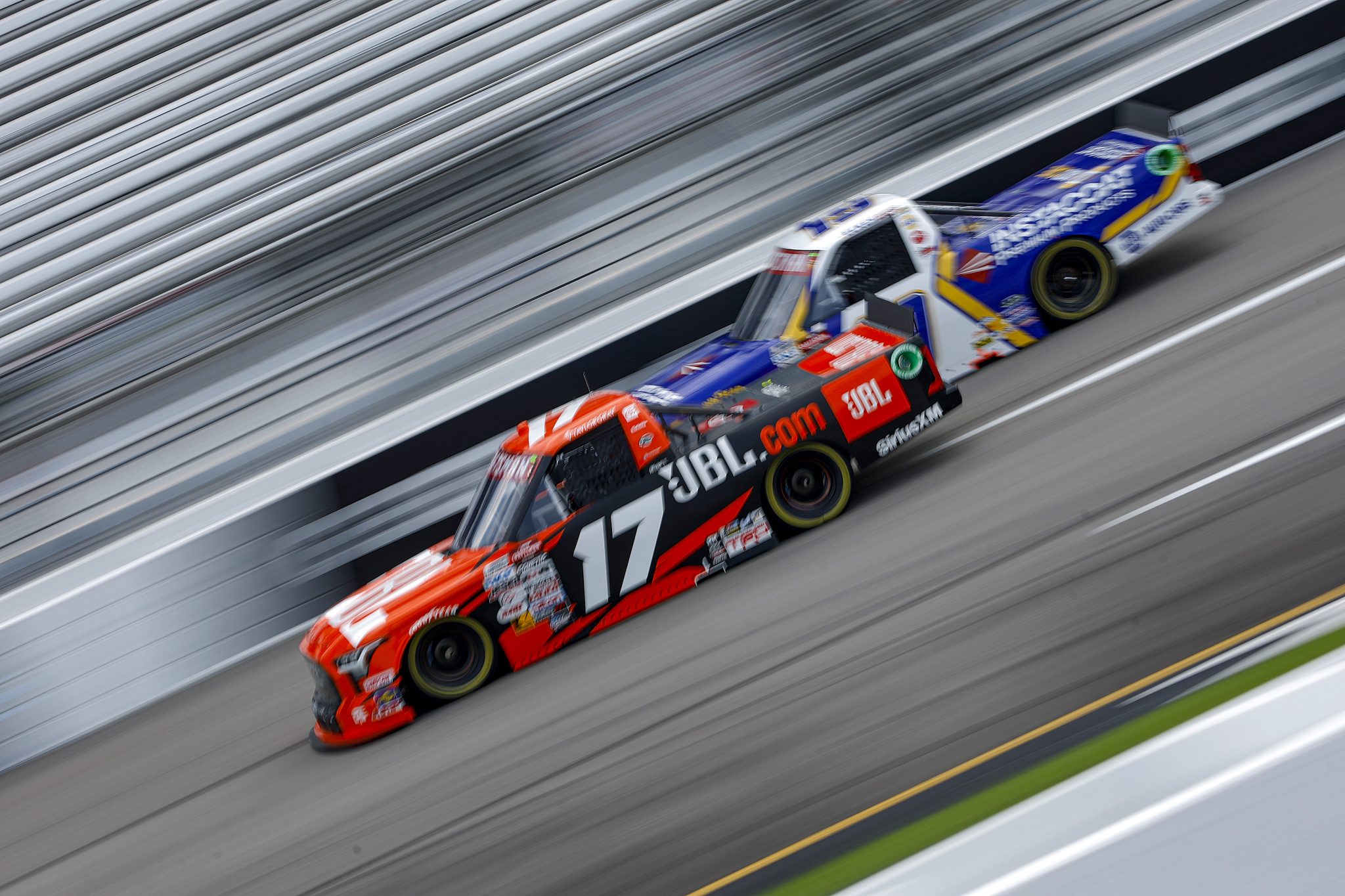 RICHMOND, VIRGINIA - AUGUST 10: Taylor Gray, driver of the #17 JBL Toyota, drives during practice for the NASCAR Craftsman Truck Series Clean Harbors 250 at Richmond Raceway on August 10, 2024 in Richmond, Virginia. (Photo by Sean Gardner/Getty Images) | Getty Images