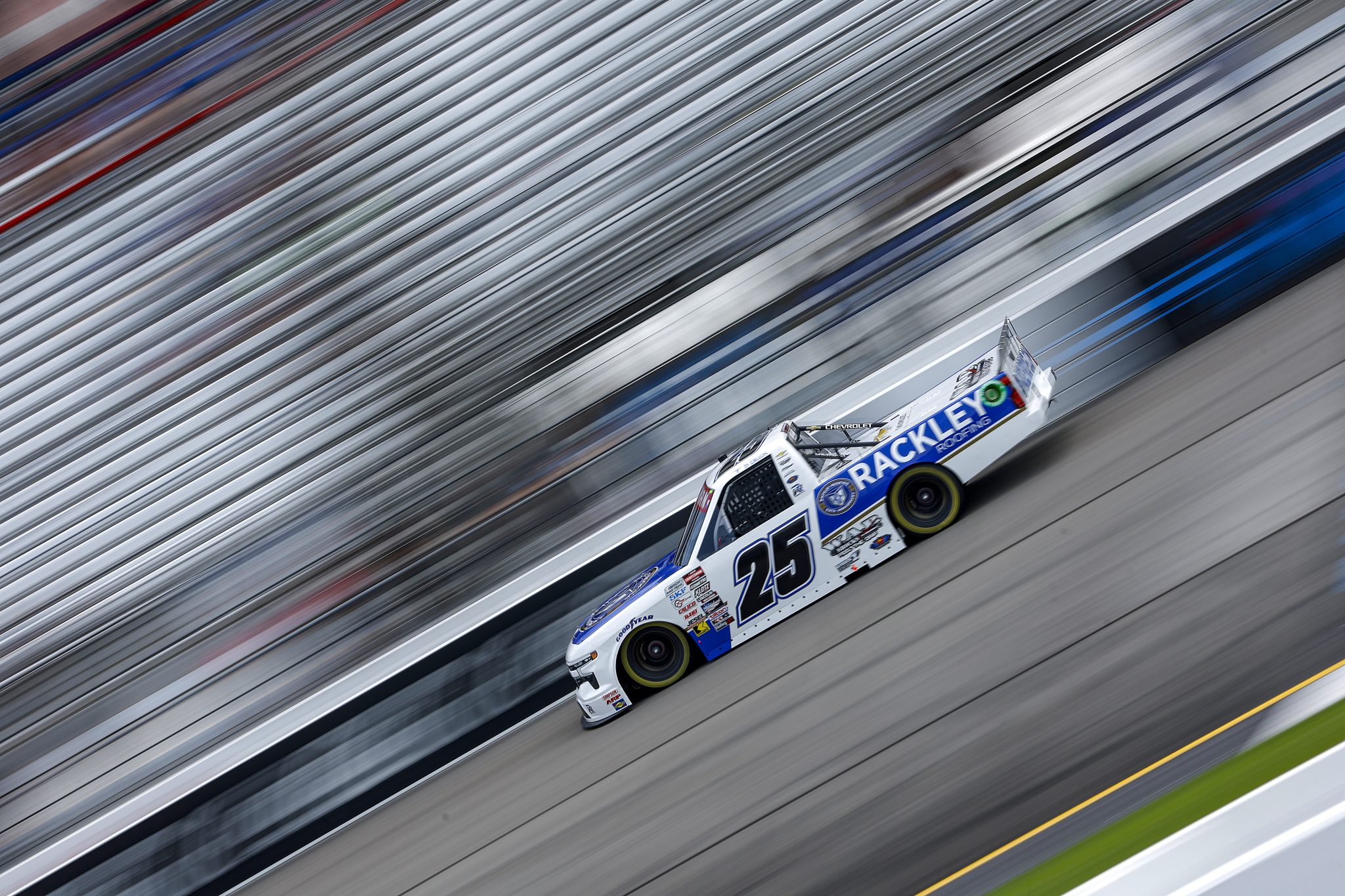 RICHMOND, VIRGINIA - AUGUST 10: Ty Dillon, driver of the #25 Rackley Roofing Chevrolet, drives during practice for the NASCAR Craftsman Truck Series Clean Harbors 250 at Richmond Raceway on August 10, 2024 in Richmond, Virginia. (Photo by Sean Gardner/Getty Images) | Getty Images