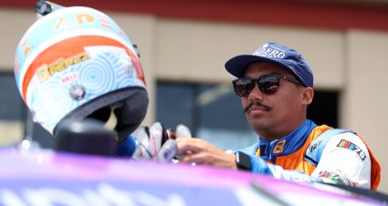 SONOMA, CALIFORNIA - JUNE 08: Brad Perez, driver of the #14 Refology/Weiss Ford, prepares to qualify for the NASCAR Xfinity Series Zip Buy Now, Pay Later 250 at Sonoma Raceway on June 08, 2024 in Sonoma, California. (Photo by Meg Oliphant/Getty Images) | Getty Images