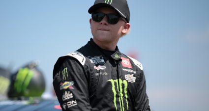 LONG POND, PENNSYLVANIA - JULY 14: Ty Gibbs, driver of the #54 Monster Energy Toyota, waits on the grid prior to the NASCAR Cup Series The Great American Getaway 400 Presented by VISITPA.com at Pocono Raceway on July 14, 2024 in Long Pond, Pennsylvania. (Photo by James Gilbert/Getty Images) | Getty Images
