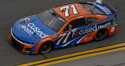 DAYTONA BEACH, FLORIDA - AUGUST 23: Zane Smith, driver of the #71 Ambetter Health Chevrolet, drives during qualifying for the NASCAR Cup Series Coke Zero Sugar 400 at Daytona International Speedway on August 23, 2024 in Daytona Beach, Florida. (Photo by Sean Gardner/Getty Images) | Getty Images