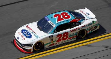 DAYTONA BEACH, FLORIDA - AUGUST 23: Kyle Sieg, driver of the #28 North Country Ford Ford, drives during qualifying for the NASCAR Xfinity Series Wawa 250 Powered by Coca-Cola at Daytona International Speedway on August 23, 2024 in Daytona Beach, Florida. (Photo by Sean Gardner/Getty Images) | Getty Images