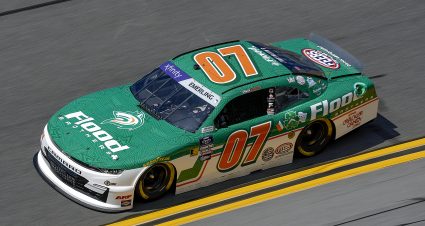 DAYTONA BEACH, FLORIDA - AUGUST 23: Patrick Emerling, driver of the #07 Flood Brothers Chevrolet, drives during qualifying for the NASCAR Xfinity Series Wawa 250 Powered by Coca-Cola at Daytona International Speedway on August 23, 2024 in Daytona Beach, Florida. (Photo by Sean Gardner/Getty Images) | Getty Images