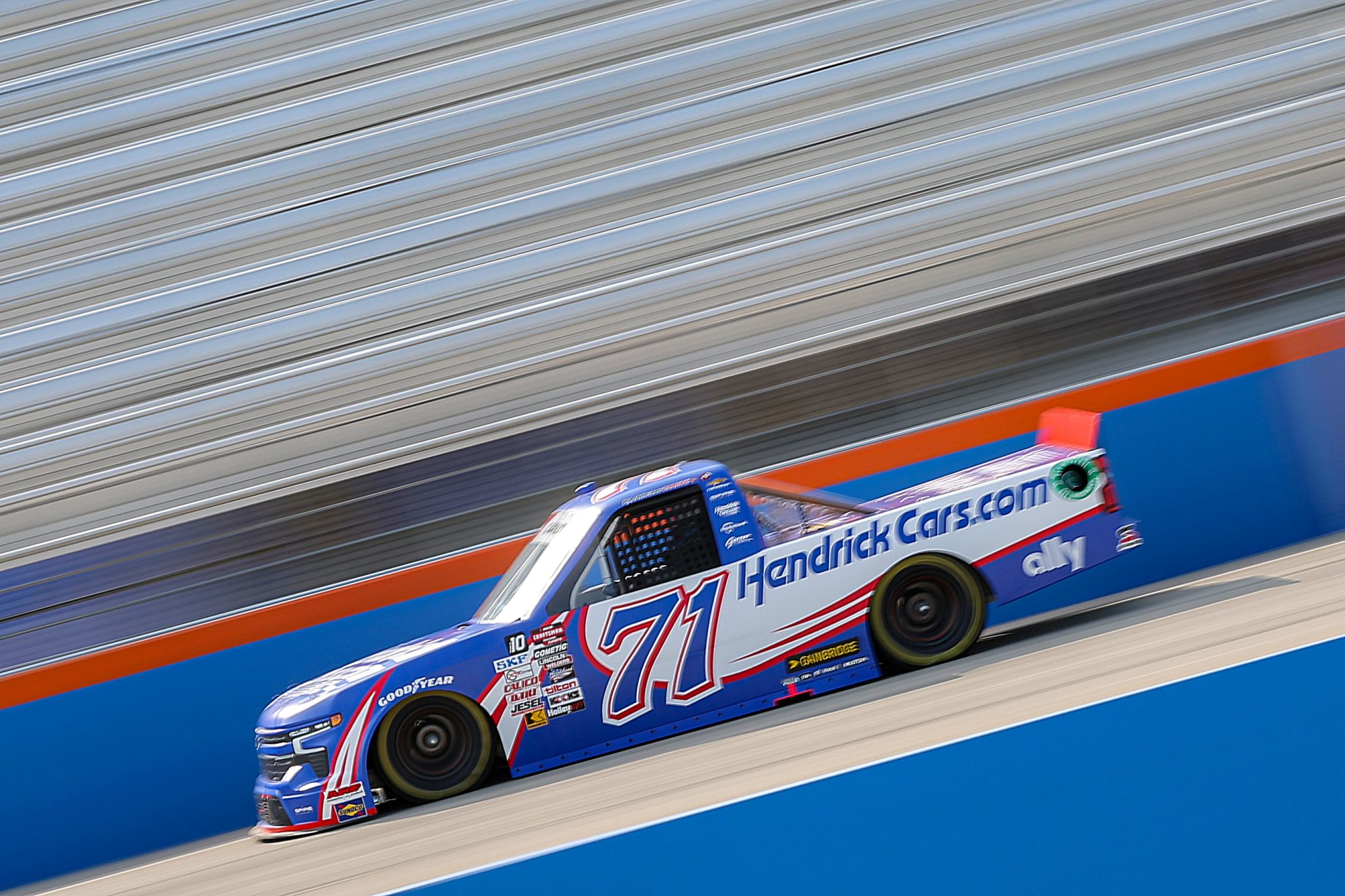 WEST ALLIS, WISCONSIN - AUGUST 24: Rajah Caruth, driver of the #71 HendrickCars.com Chevrolet, drives during practice for the NASCAR Craftsman Truck Series The Milwaukee Mile at The Milwaukee Mile on August 24, 2024 in West Allis, Wisconsin. (Photo by Jonathan Bachman/Getty Images) | Getty Images
