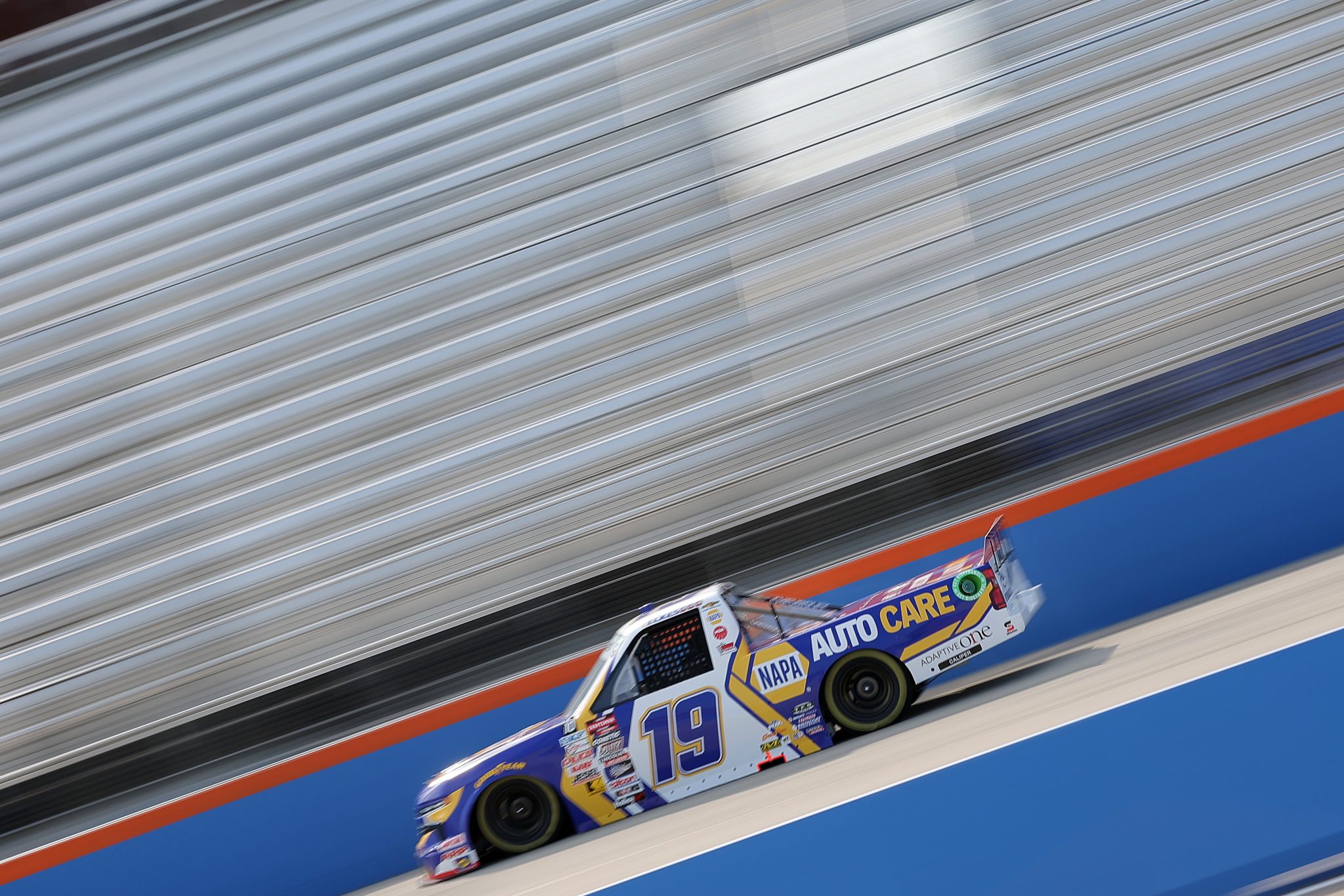 WEST ALLIS, WISCONSIN - AUGUST 24: Christian Eckes, driver of the #19 NAPA Auto Care Chevrolet, drives during practice for the NASCAR Craftsman Truck Series The Milwaukee Mile at The Milwaukee Mile on August 24, 2024 in West Allis, Wisconsin. (Photo by Jonathan Bachman/Getty Images) | Getty Images