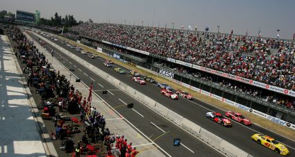 MEXICO CITY - MARCH 4: Scott Pruett in his #41 Chip Ganassi Rcaing Wrigley's Juicy Fruit Dodge leads the field to the green flag at the start of the NASCAR Busch Series Telcel Motorola Mexico 200 at the Autodromo Hermanos Rodriguez March 4, 2007 in Mexico City, Mexico. (Photo by Jonathan Ferrey/Getty Images for NASCAR) | Getty Images