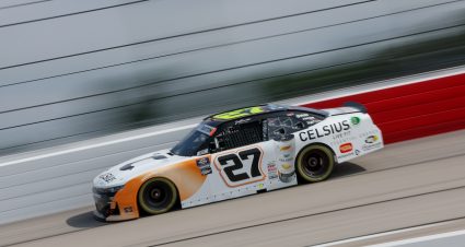 DARLINGTON, SOUTH CAROLINA - AUGUST 31: Jeb Burton, driver of the #27 Celsius Chevrolet, drives during practice for the NASCAR Xfinity Series Sport Clips Haircuts VFW Help a Hero 200 at Darlington Raceway on August 31, 2024 in Darlington, South Carolina. (Photo by Meg Oliphant/Getty Images) | Getty Images