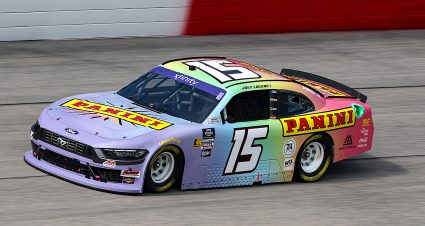 DARLINGTON, SOUTH CAROLINA - AUGUST 31: Joey Logano, driver of the #15 Panini Ford, drives during practice for the NASCAR Xfinity Series Sport Clips Haircuts VFW Help a Hero 200 at Darlington Raceway on August 31, 2024 in Darlington, South Carolina. (Photo by Jared C. Tilton/Getty Images) | Getty Images