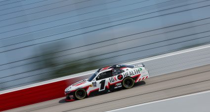 DARLINGTON, SOUTH CAROLINA - AUGUST 31: Sam Mayer, driver of the #1 10X Health Chevrolet, drives during practice for the NASCAR Xfinity Series Sport Clips Haircuts VFW Help a Hero 200 at Darlington Raceway on August 31, 2024 in Darlington, South Carolina. (Photo by Meg Oliphant/Getty Images) | Getty Images